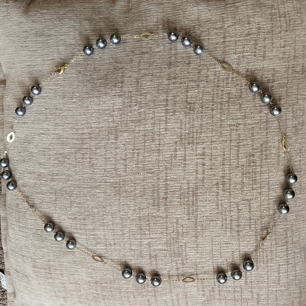 Silver beads necklace